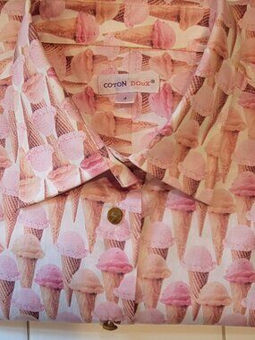 Ice Cream Cone Button Down Blouse